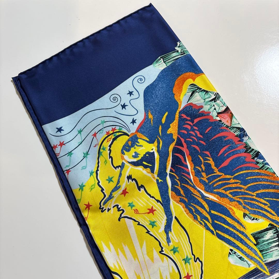 HERMES シルクスカーフ THE ALFEE25周年 アート風デザイン