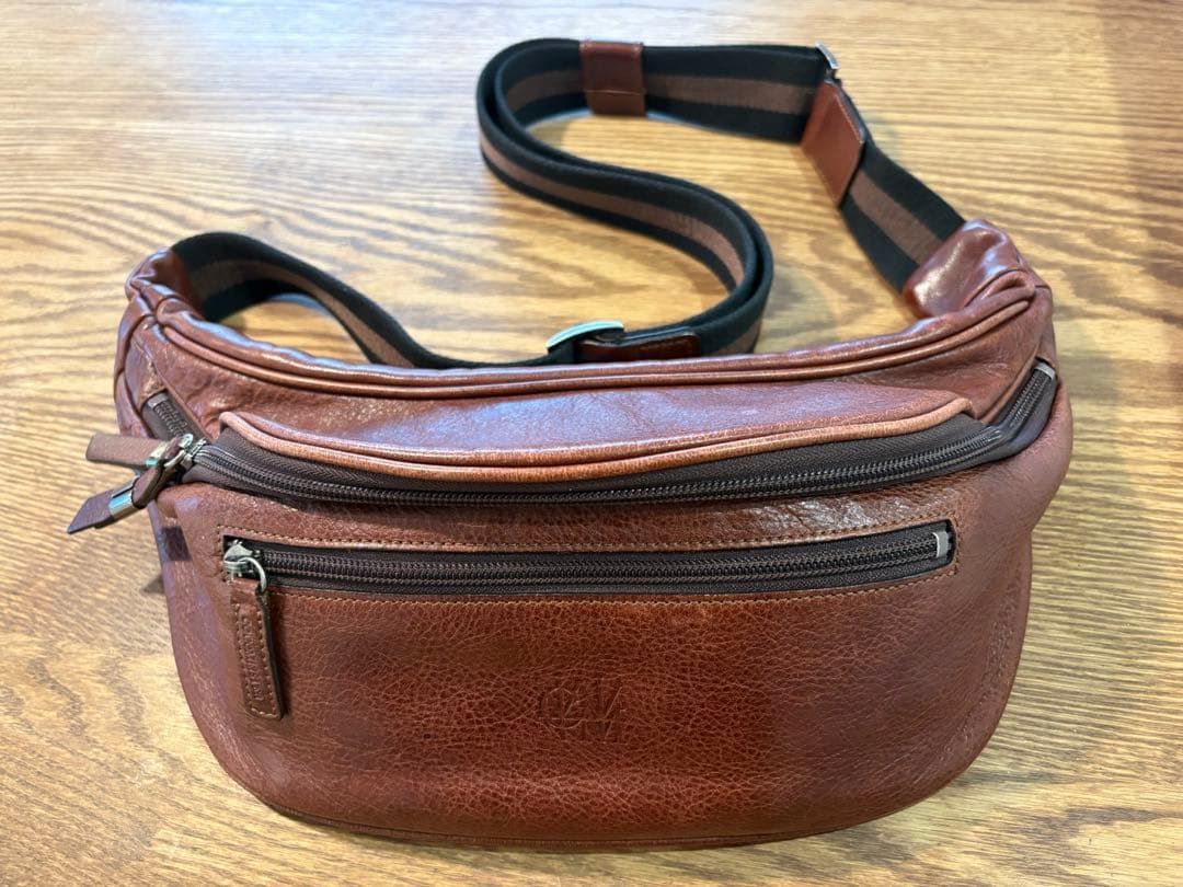 ココマイスター ダーリントン MIKAZUKI ボディバッグ オイルレザー 濃茶