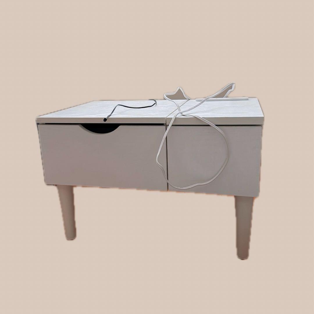 【美品】　ドレッサーテーブル ミラー付き ローテーブル リビングテーブル　白