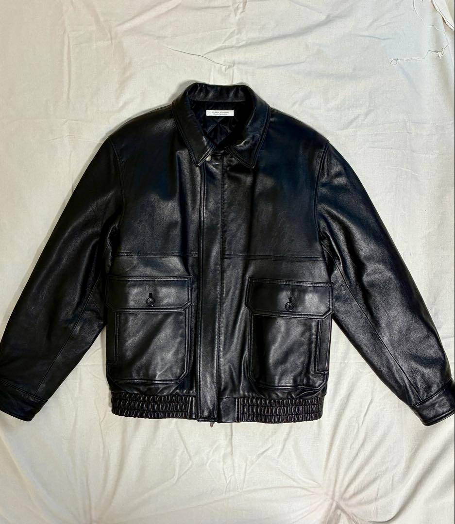 Journal Standard ラム ダッドレザージャケット L Black