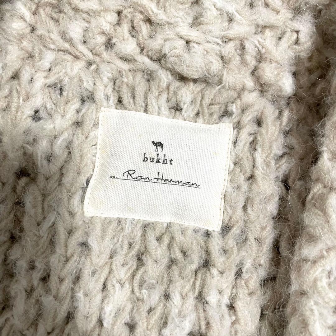 美品 bukht×ロンハーマン 別注 アルパカ混 ハンドニットカーディガン 0