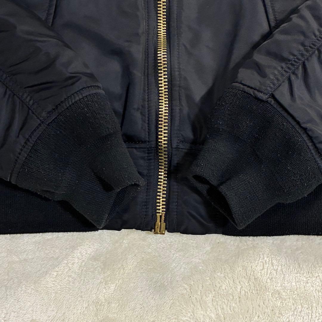 ALPHA MA-1 フライトジャケット S ブラック メンズ スリムフィット
