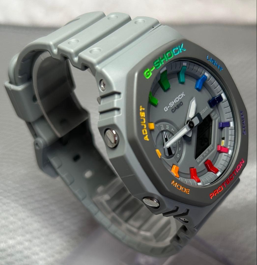 ✨超美品✨ G-SHOCK カシオーク グレー レインボー 本体のみ
