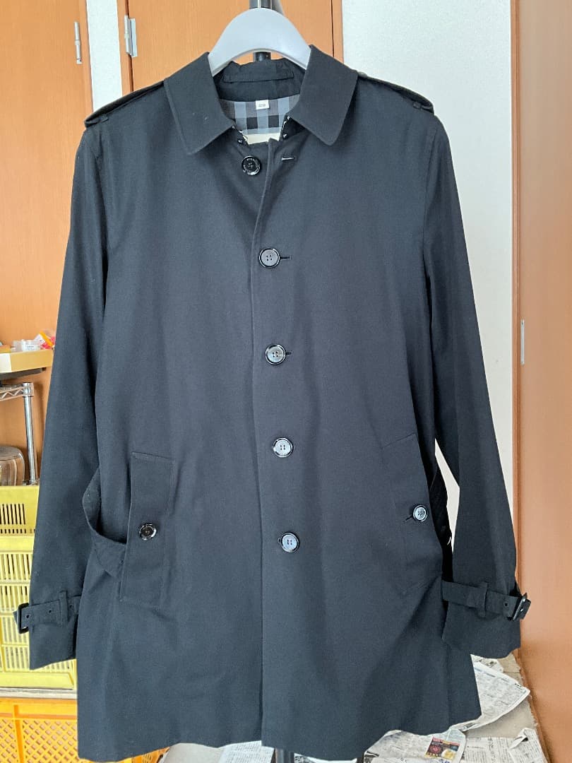 BURBERRY バーバリー ショートトレンチコート 54R 黒