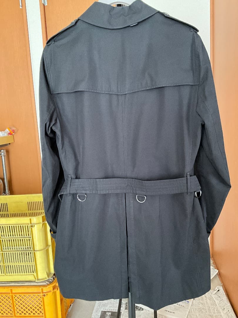BURBERRY バーバリー ショートトレンチコート 54R 黒