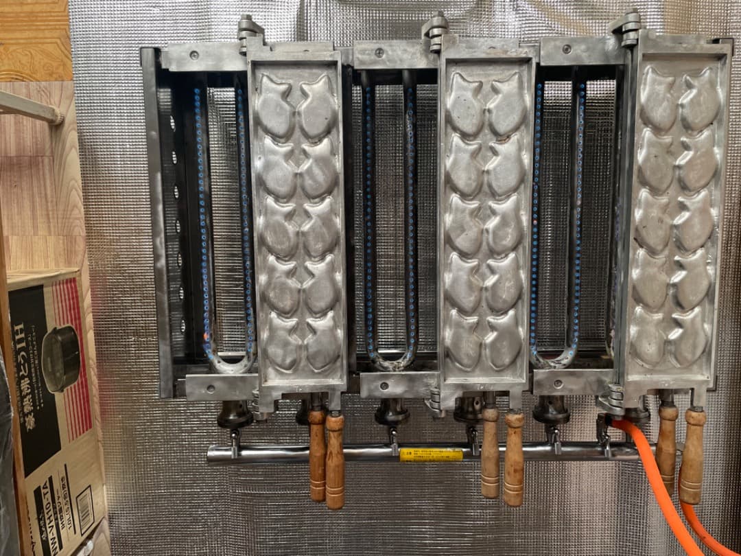 業務用ミニたい焼き器　3連　30匹　LPガス　屋台　祭り　店舗用