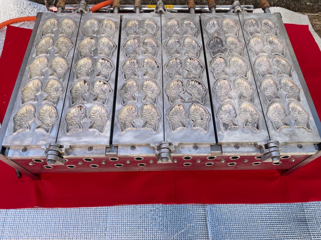 業務用ミニたい焼き器　3連　30匹　LPガス　屋台　祭り　店舗用