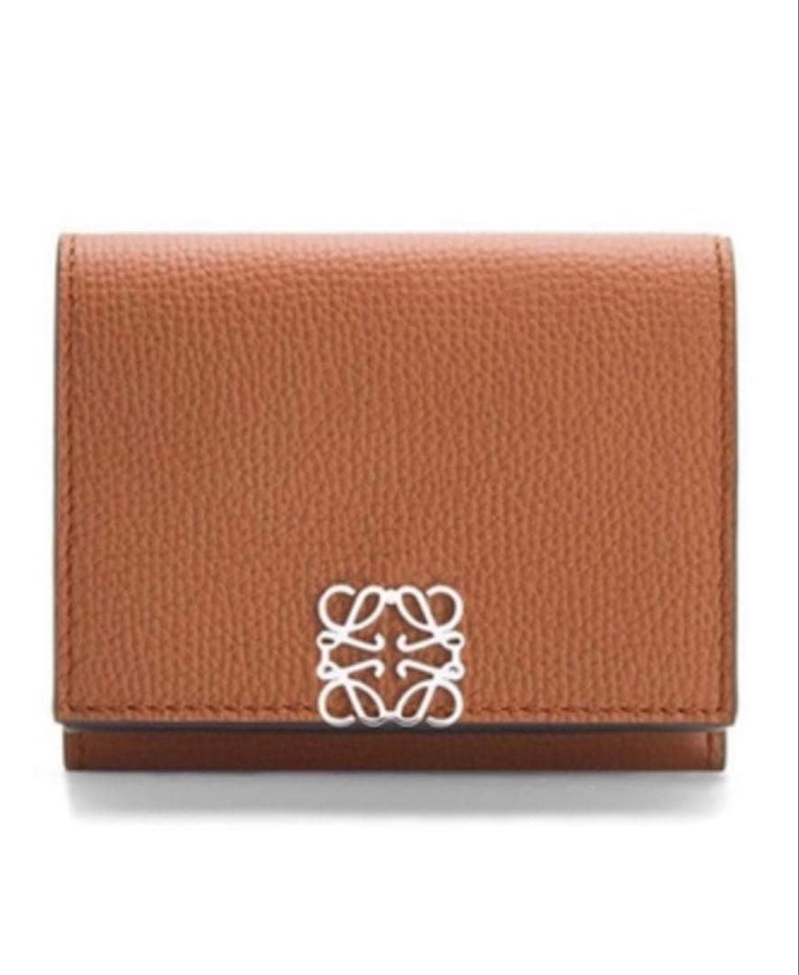 LOEWE ロエベ アナグラム　トライフォールド　6cc ウォレット タン