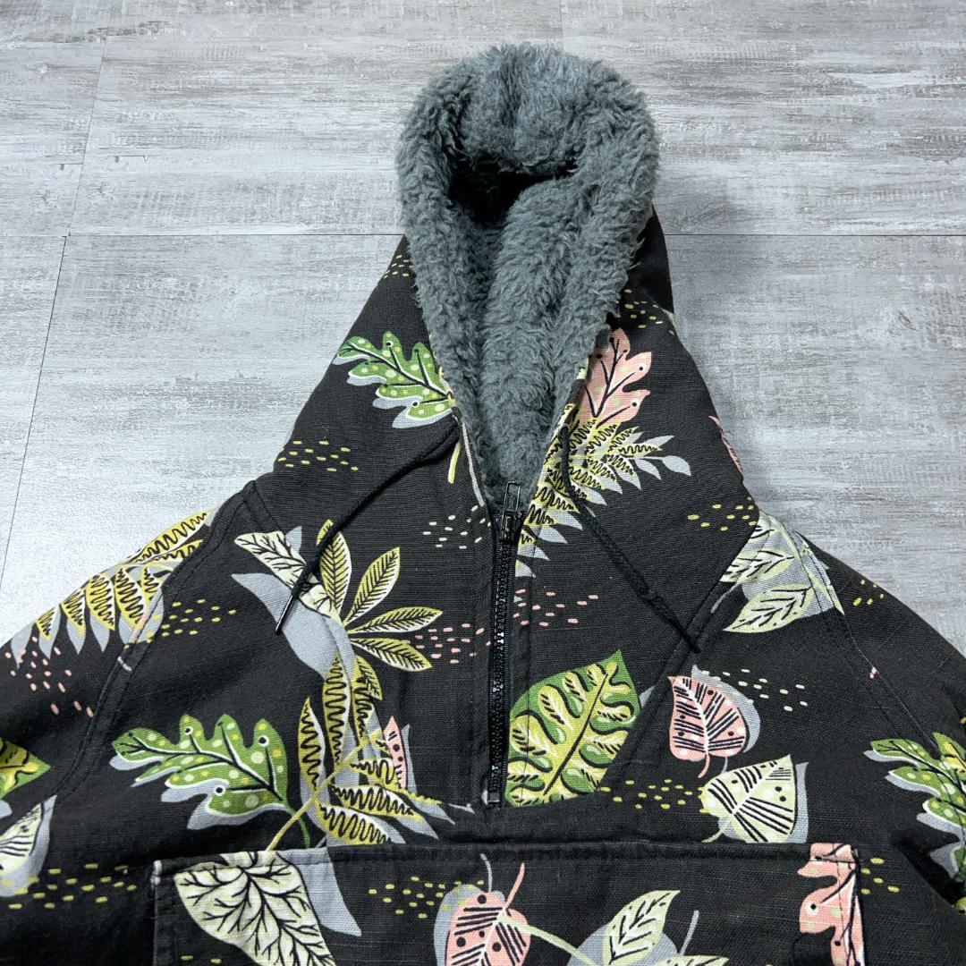 USA製 monitaly Papas フローラル アノラックパーカー 裏ボア