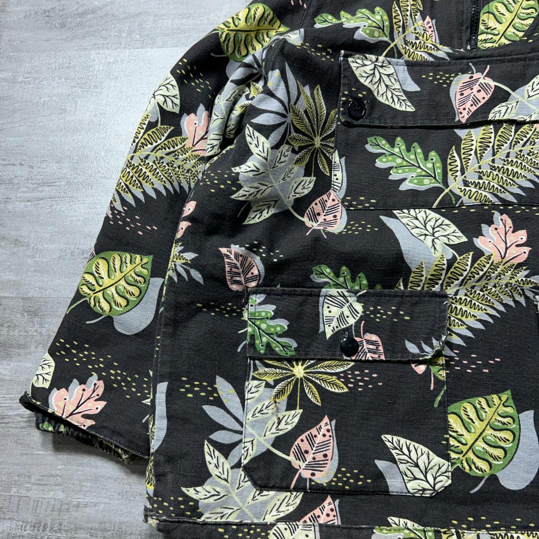 USA製 monitaly Papas フローラル アノラックパーカー 裏ボア