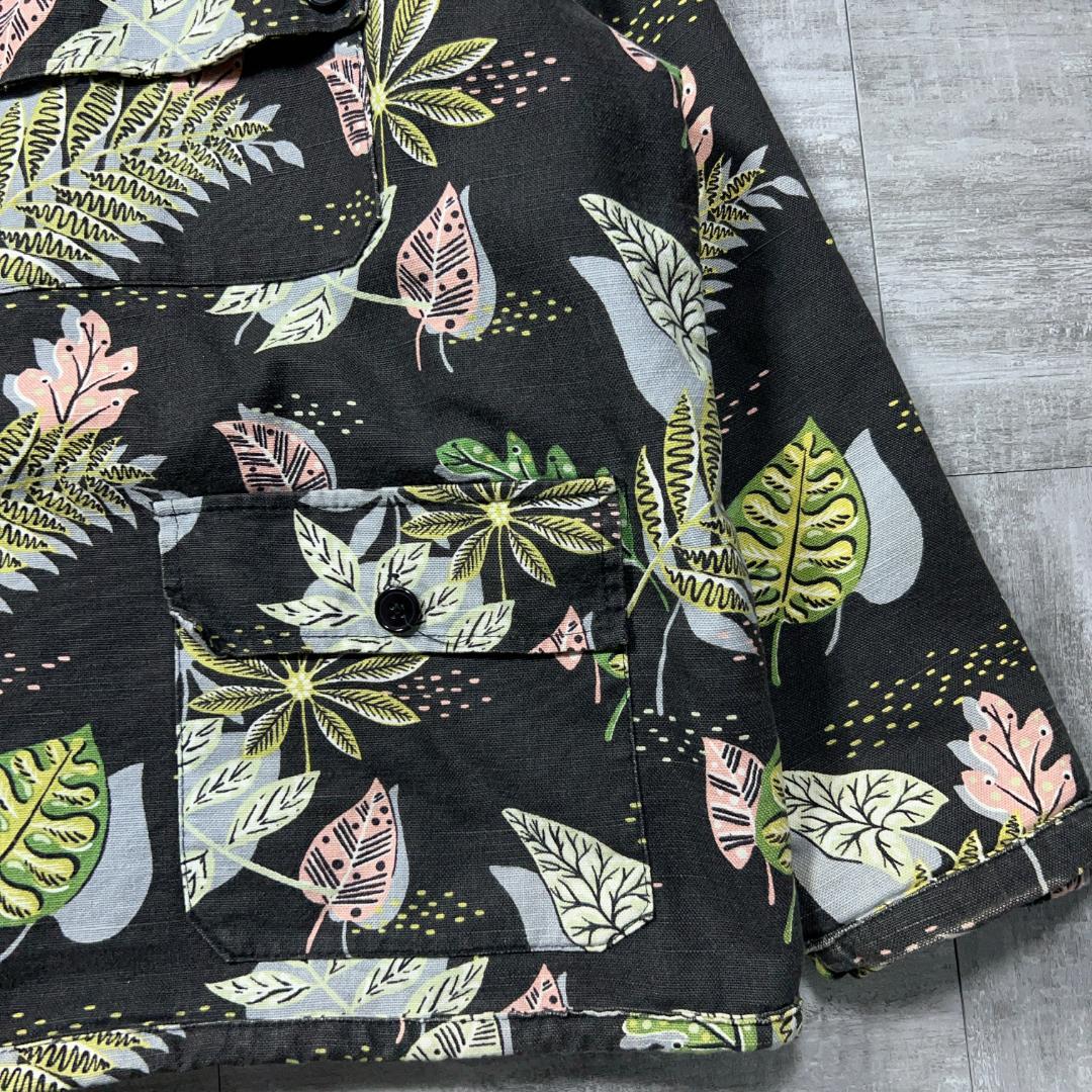 USA製 monitaly Papas フローラル アノラックパーカー 裏ボア