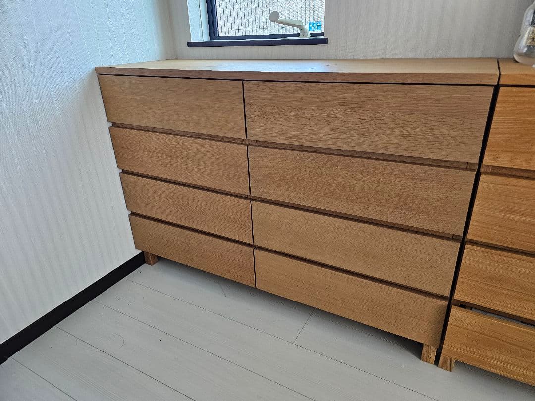 MUJI 無印良品　木製チェスト4段　2列　タモ材