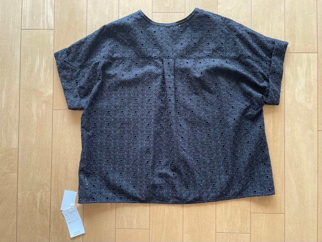 【Ballsey】タグ付き ボイルスクエアエンブロイダリーパッチポケットブラウス