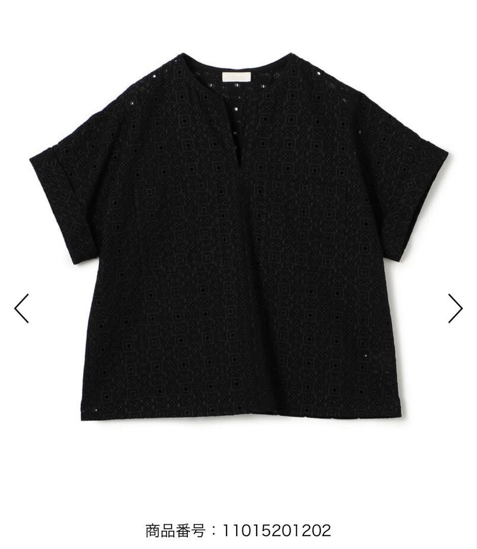 【Ballsey】タグ付き ボイルスクエアエンブロイダリーパッチポケットブラウス