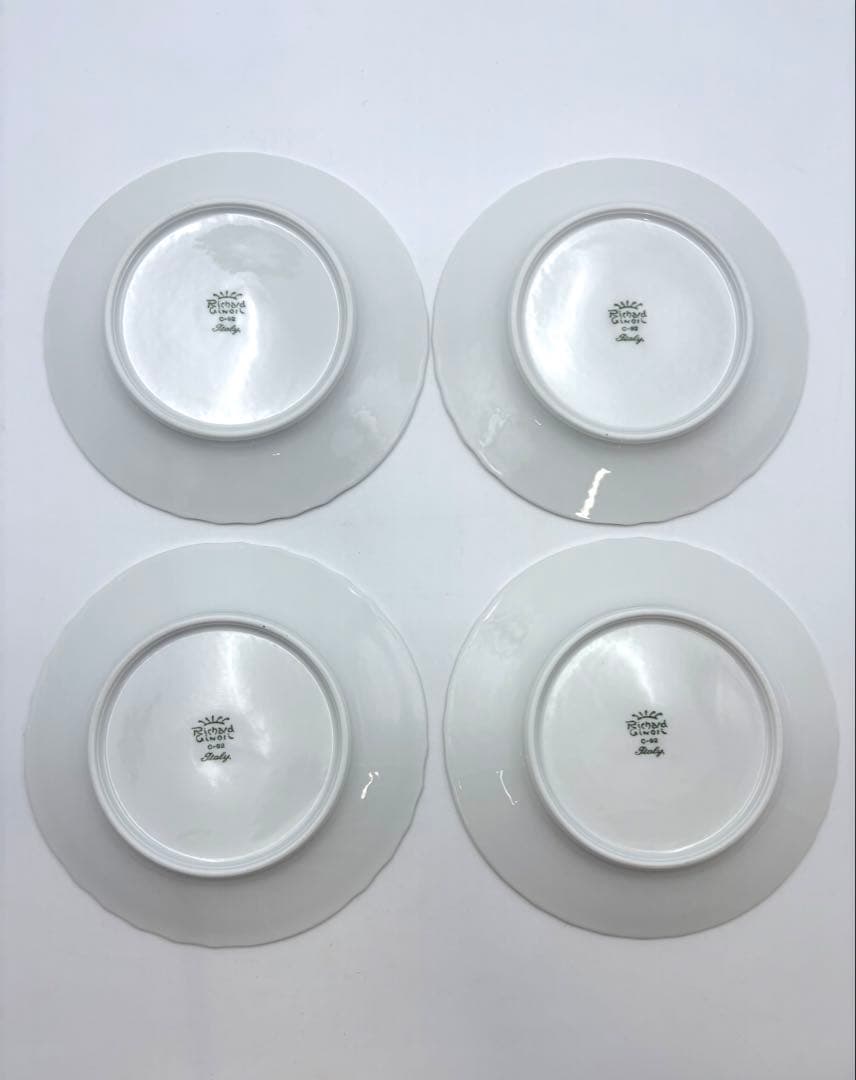 リチャードジノリ　ベッキオホワイト　17cm デザートプレート 4枚セット