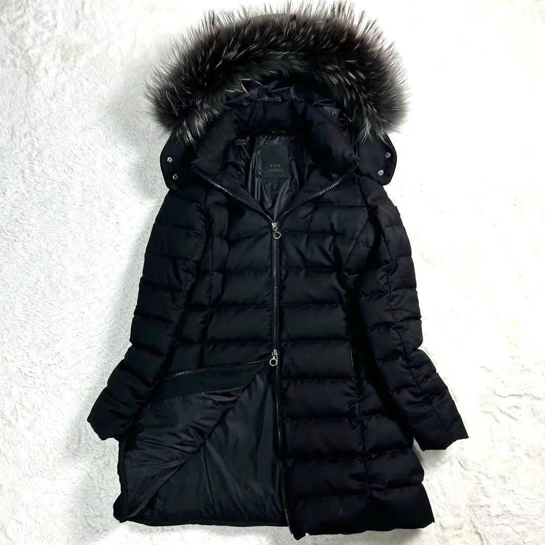 タトラス　近年21年モデル　高級ダウンコート　ラビアナ　ロングコート　黒