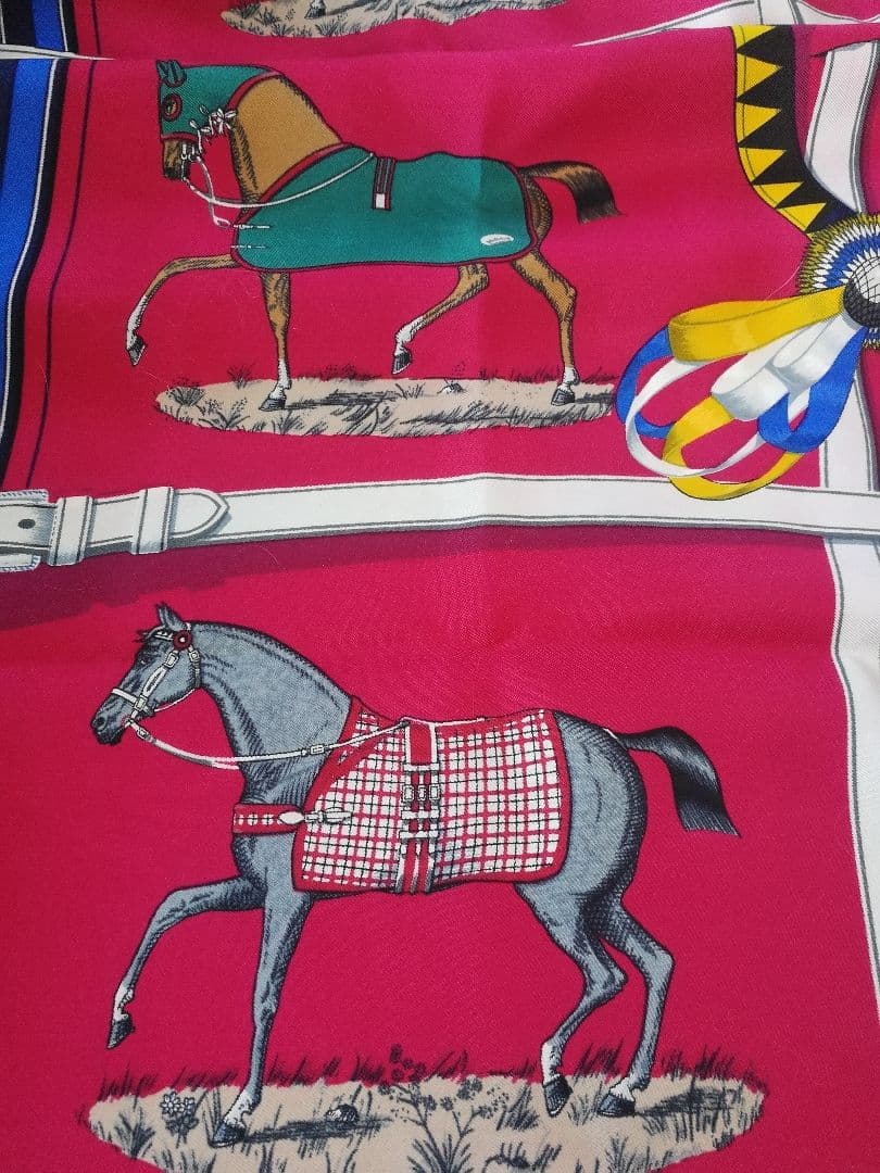 エルメス　HERMES　スカーフ　カレ90　馬着