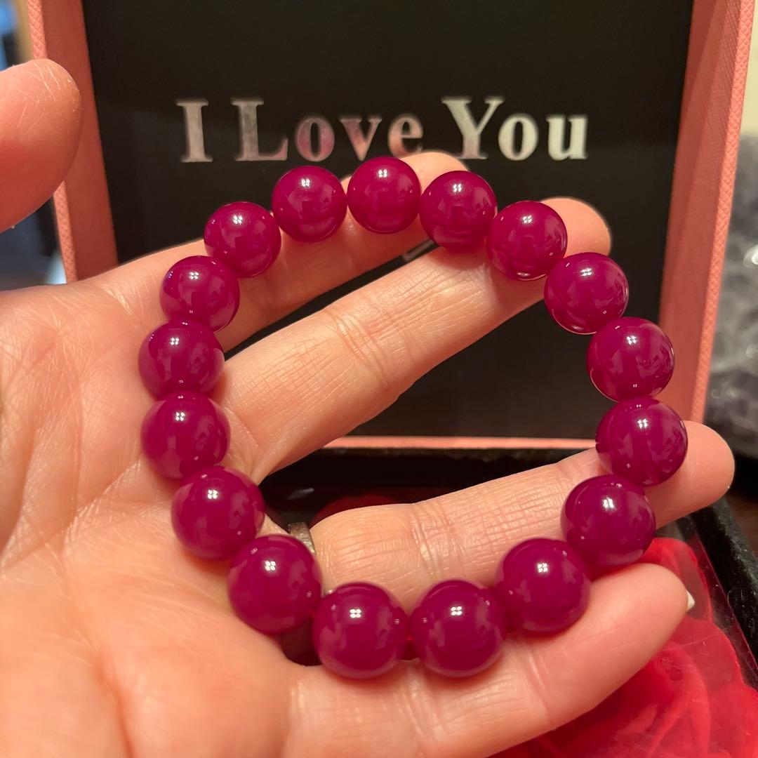 専用　天然石ブレスレット　ミャンマー産　ルビー　大玉