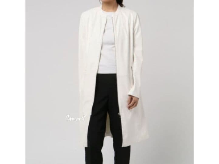 未使用 ダブスタ Sov. puレザー ジップ コート オフ白 新品 ソブ