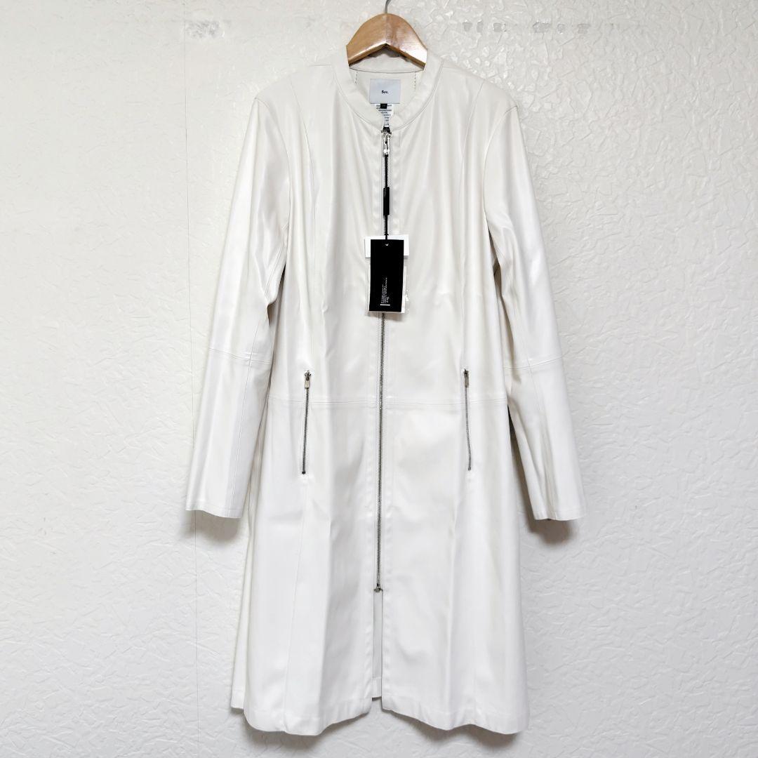未使用 ダブスタ Sov. puレザー ジップ コート オフ白 新品 ソブ
