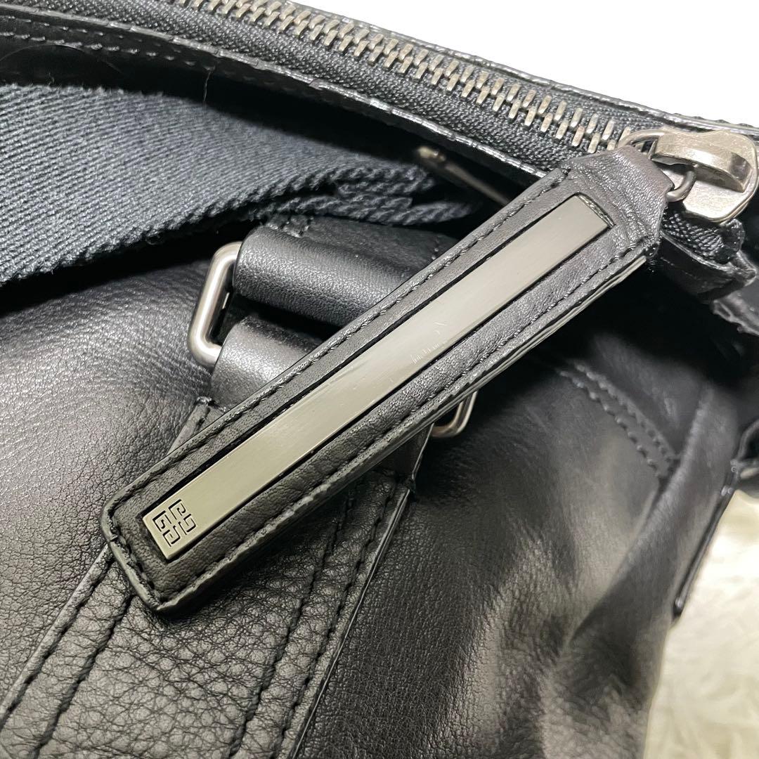 ジバンシー　2way　トートバッグ　メッセンジャー　シボ革　黒　4Gロゴ　美品