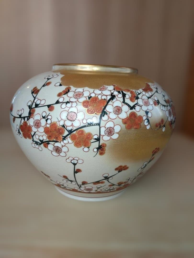 金色装飾 梅花 花瓶