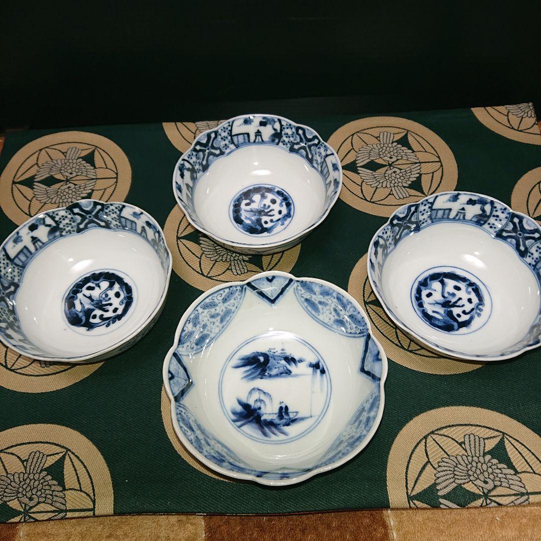 アンティーク陶器忠山器、器染付