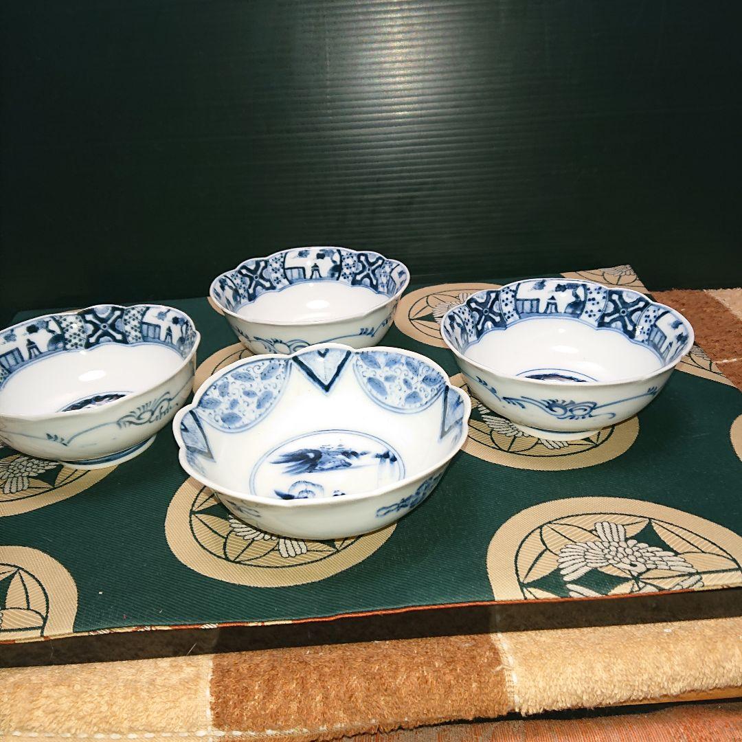 アンティーク陶器忠山器、器染付