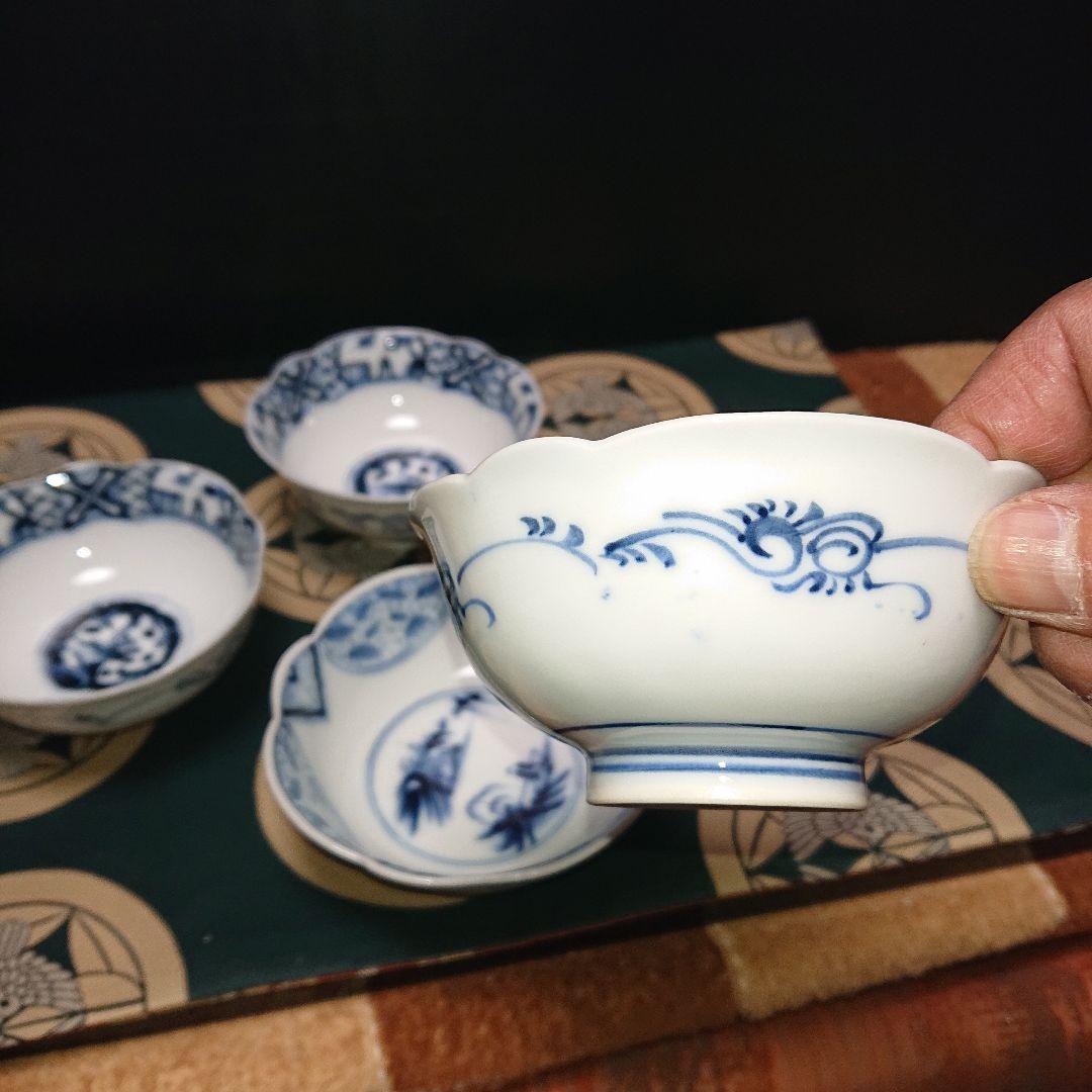 アンティーク陶器忠山器、器染付