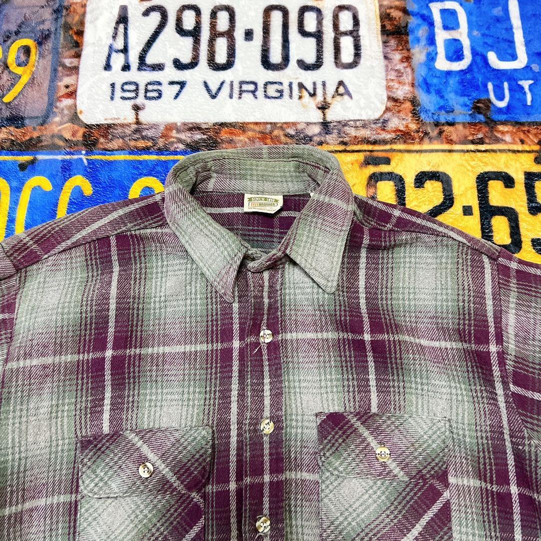 1*6様 FIVE BROTHER Tallman 90sフランネルシャツ XL