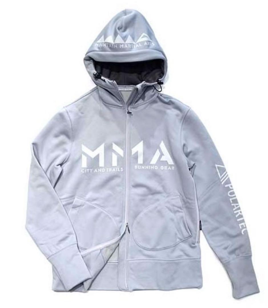 MMA POLARTEC フルジップフードジャケット グレー