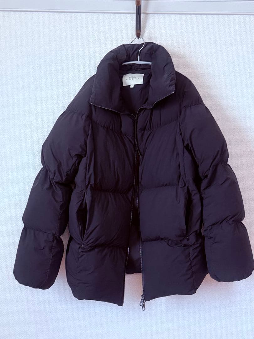 STUDIO NICHOLSON ブラックダウンジャケット SNM-672 S