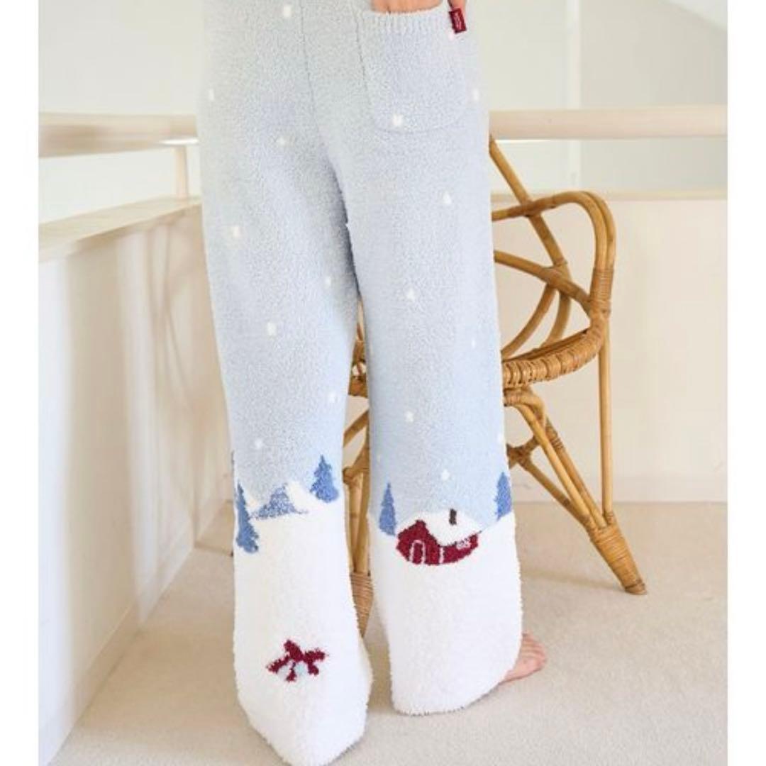 【新品タグ付】ジェラートピケ【HOLIDAY】スキーベアジャガードロングパンツ