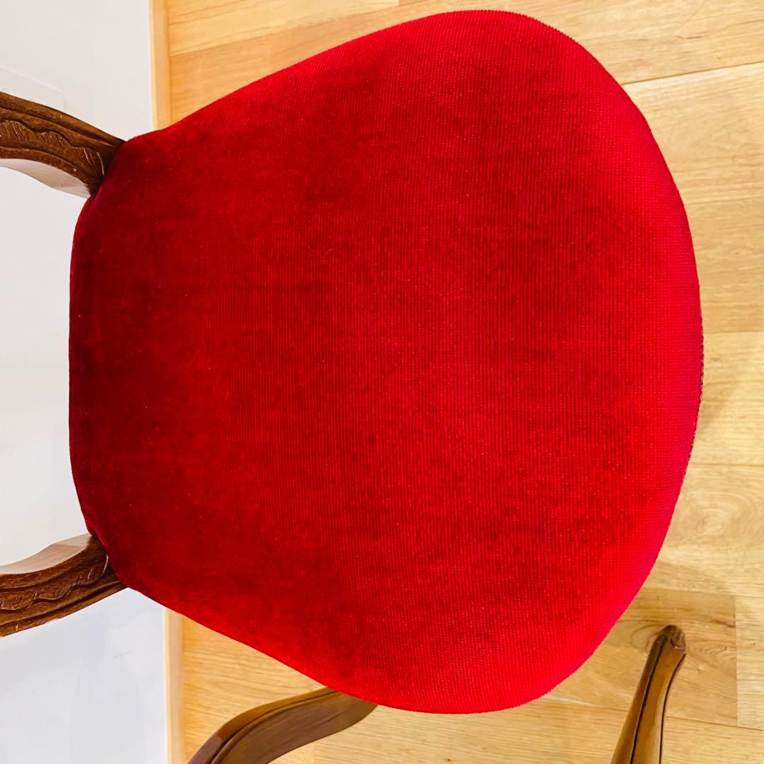 アンティーク調 猫脚チェア ロココ調 彫刻 鋲 椅子 イス ダイニングチェア