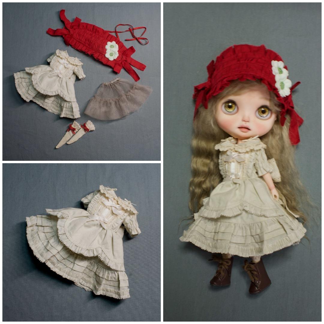 ❤️ブライスアウトフィット❤️ 帽子付き4点素敵なお洋服セット