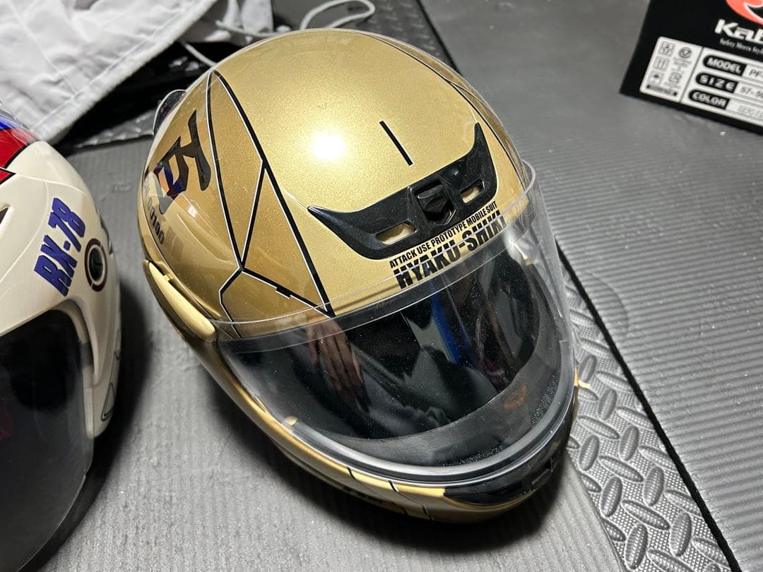 百式 ゴールド フルフェイス ヘルメット ガンダム　OGK