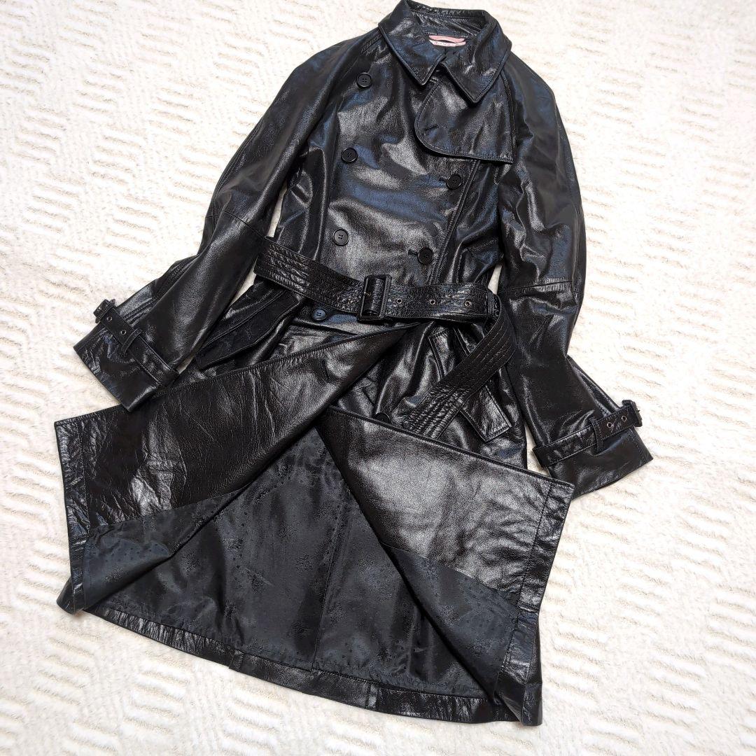未使用✨Paul Smith Women ボールスミス 本革 トレンチコート