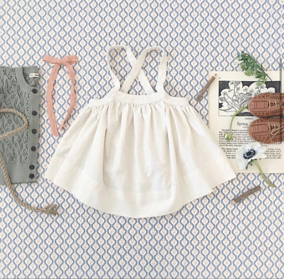 SOOR PLOOM♡Eloise pinafore natural 5Y