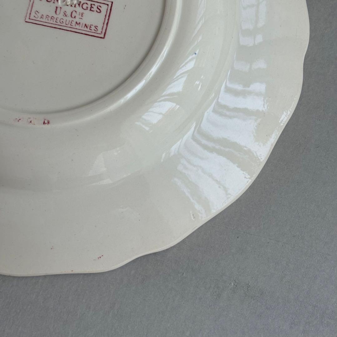 美品 レア フランスアンティーク サルグミンヌ fontanges 中深皿A