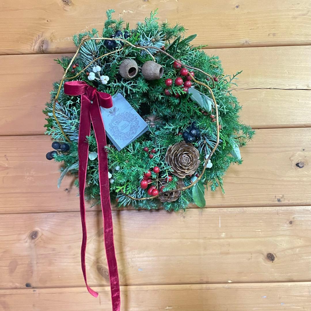 ホプシー心踊るクリスマスリース大きめ（完成品）