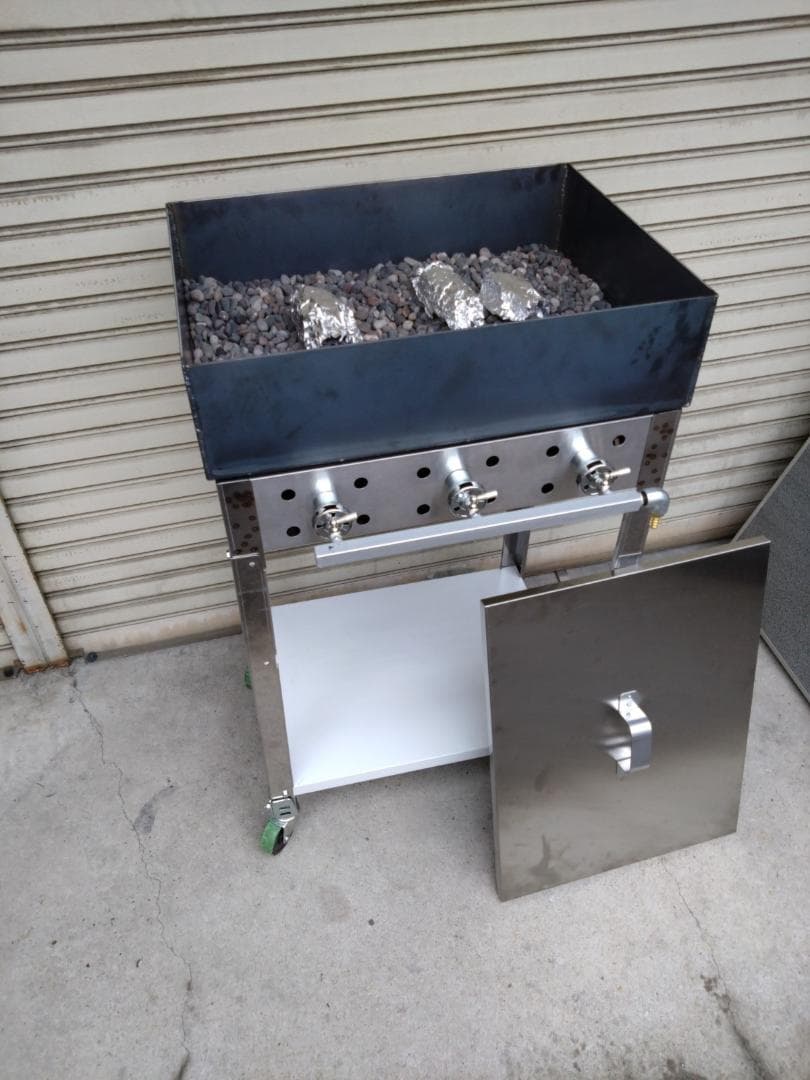 石焼きいも焼けます　専用台付き　売れてます　ガスコンロ付き　送料無料　焼き芋機器