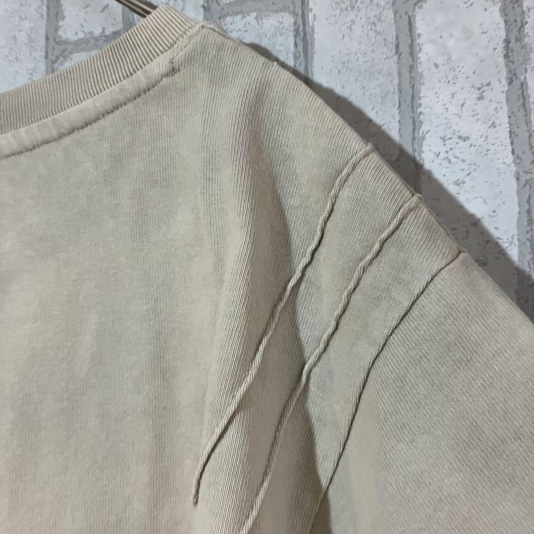 スカルラインストーンデザインTシャツ White Beige GRANCY M