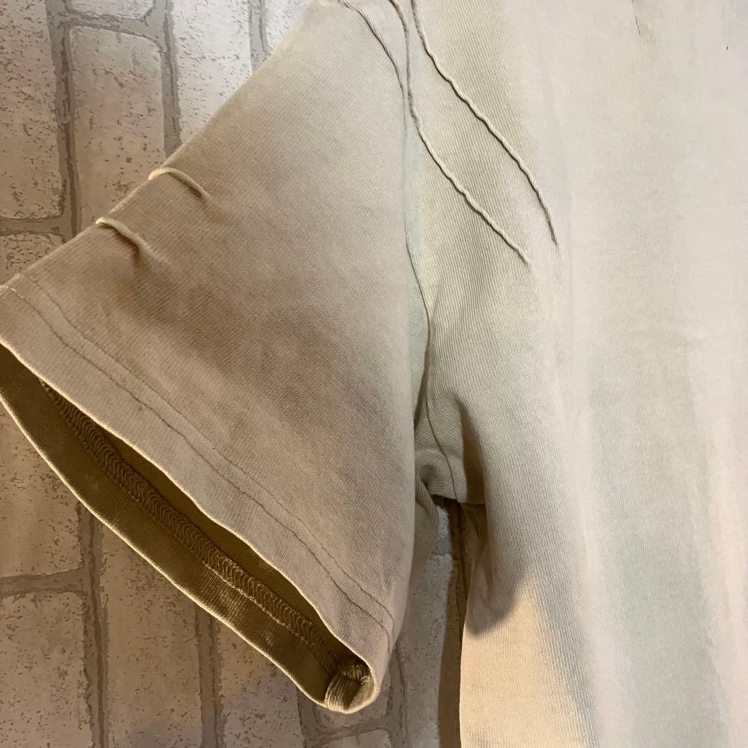 スカルラインストーンデザインTシャツ White Beige GRANCY M