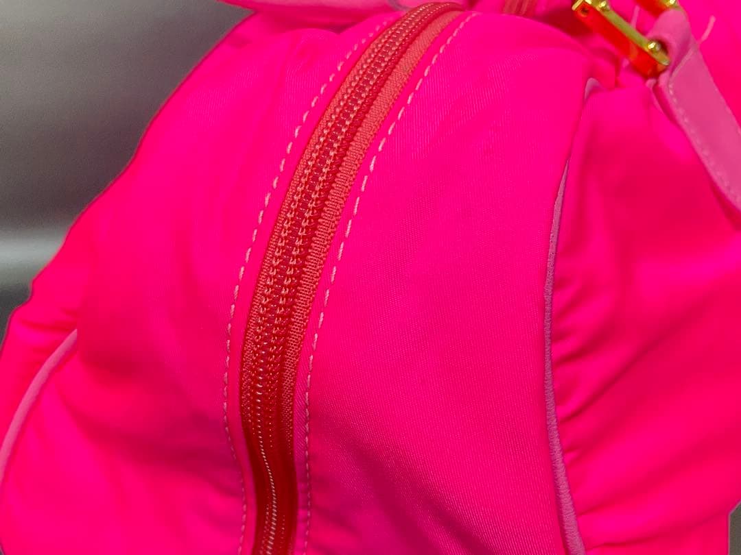 ロエベ ミニボストン アナグラム アマソナ32ナイロンレザー ピンク 旅行バッグ