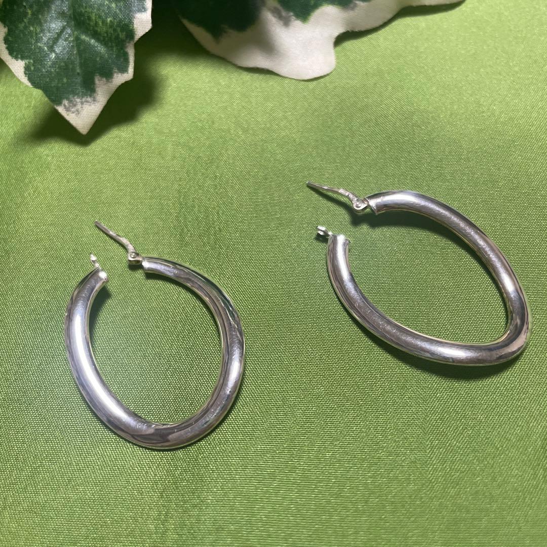 【新品 未使用】UNOAERRE ウノアエレシルバー925 フープピアス