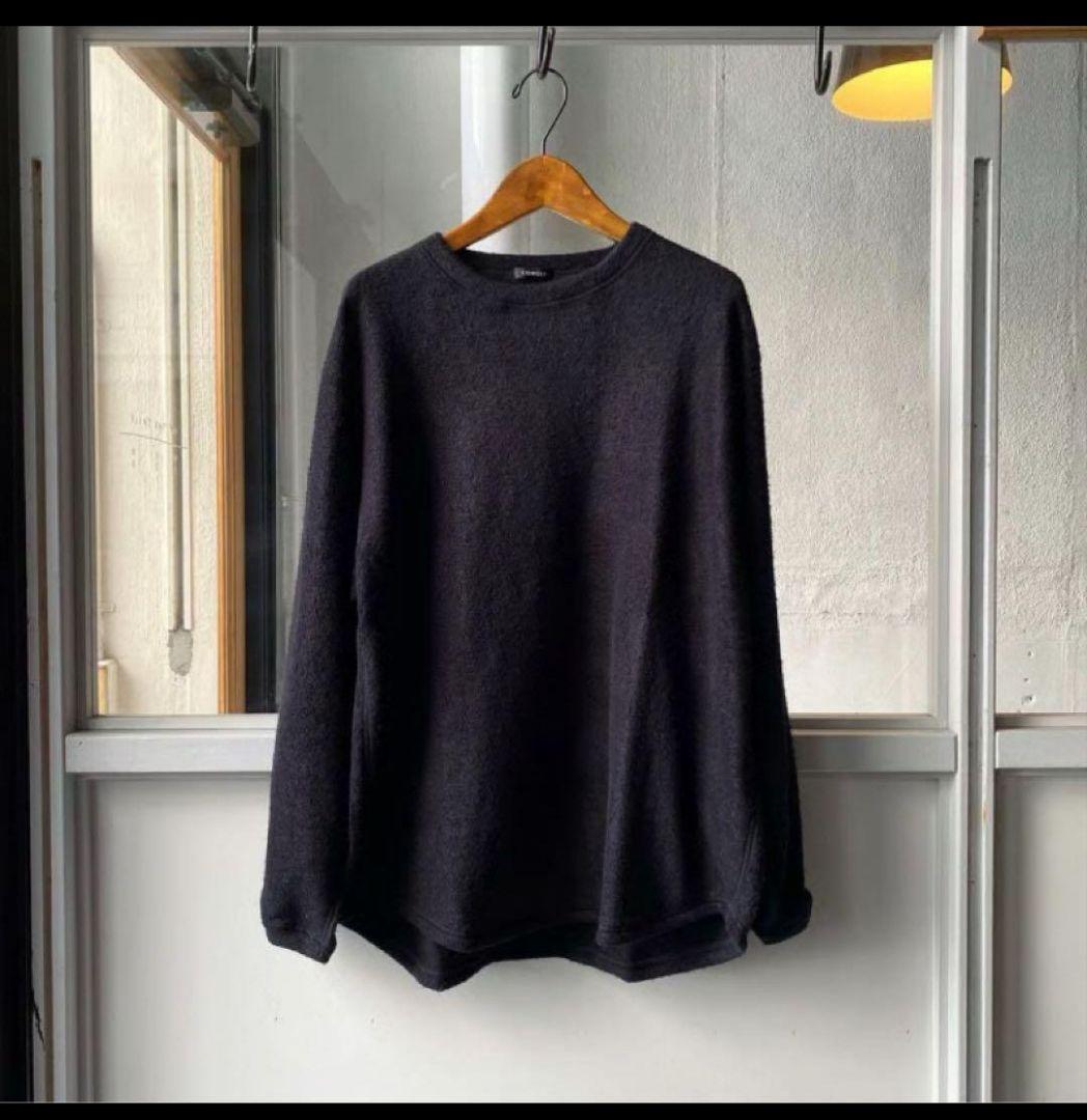 COMOLI コモリ21AW シルクフリース長袖クルー ネイビー サイズ2