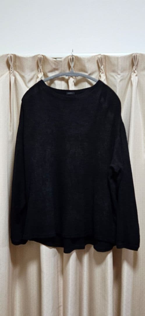 COMOLI コモリ21AW シルクフリース長袖クルー ネイビー サイズ2