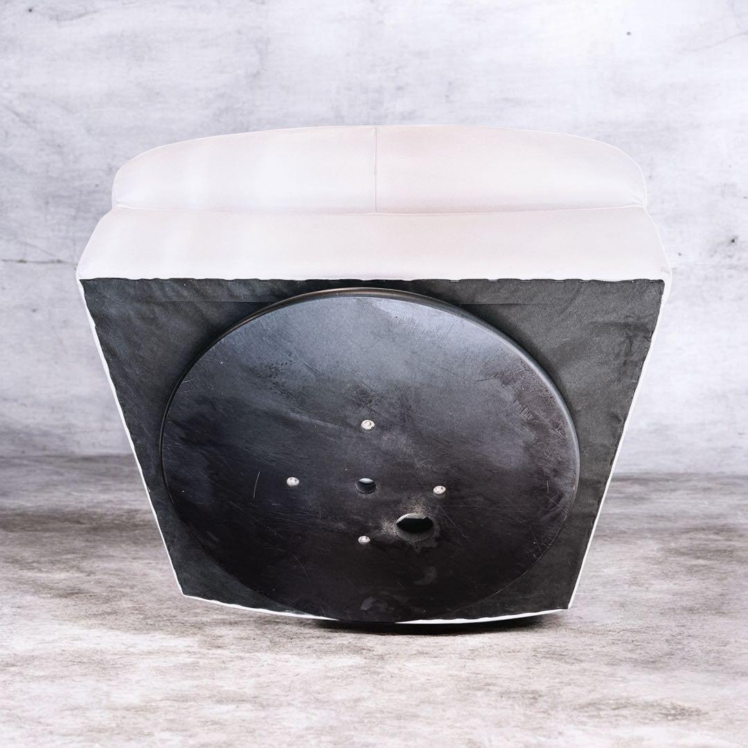 Chitano 本革 回転式 1人掛けソファ ホワイト