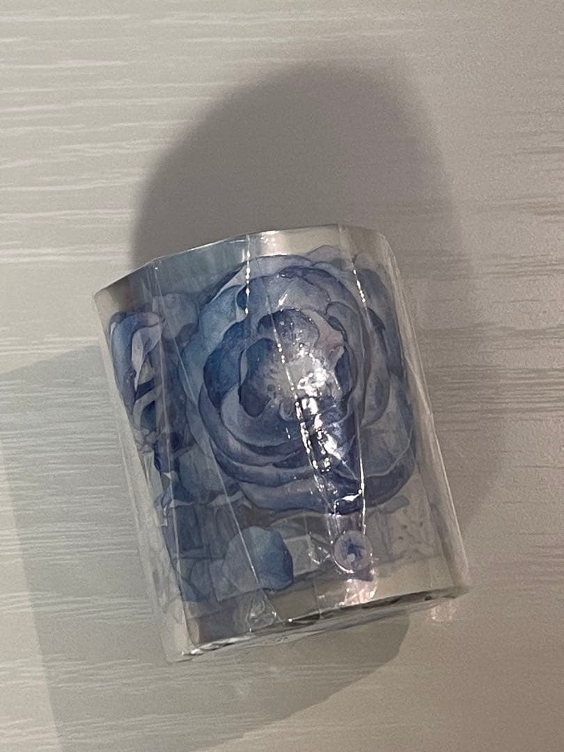 海外PETマステ 青バラ 花柄5本