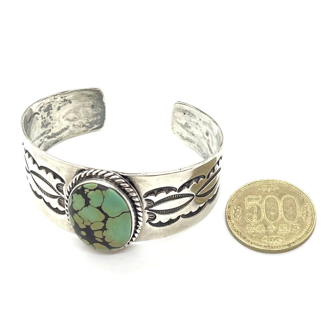 ねこまんじゅう 様用●ナバホ族●ターコイズ ●シルバーバングル●925●ビンテー